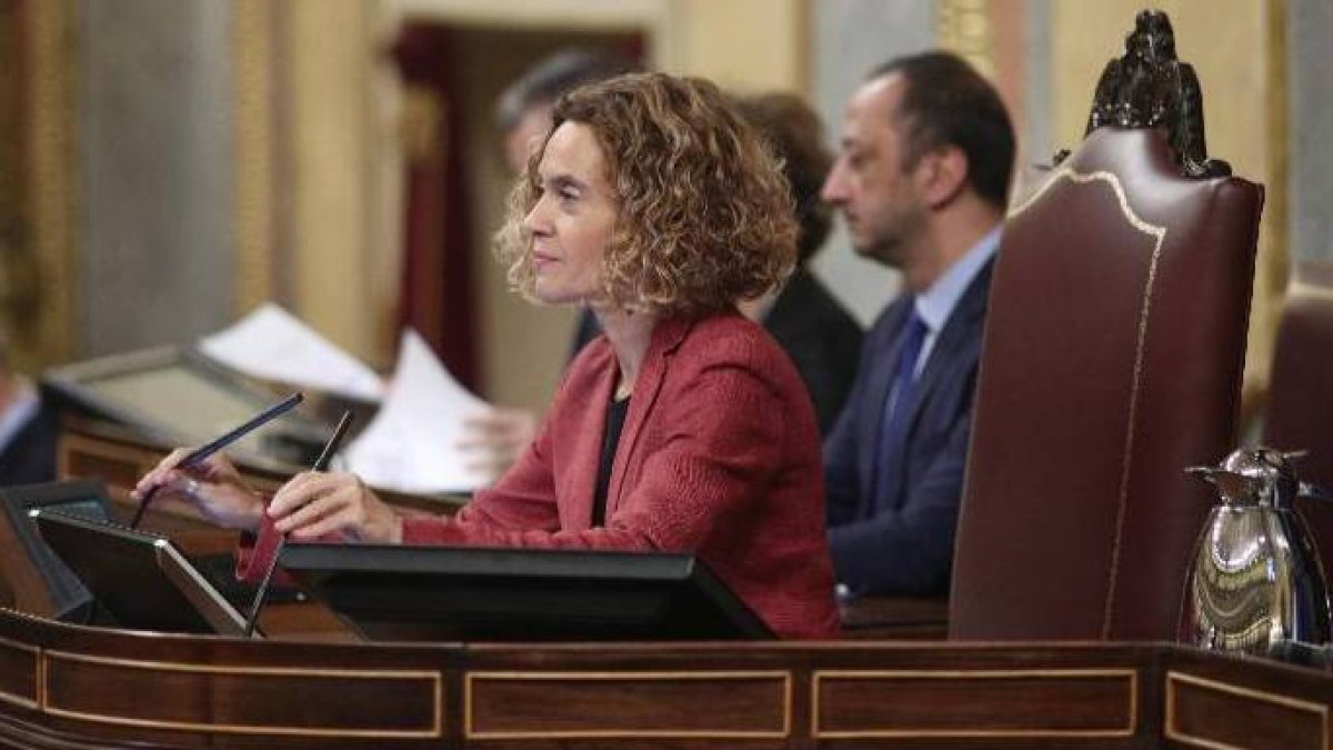 La presidenta del Congreso, Meritxel Batet, en un pleno de la Cámara.
