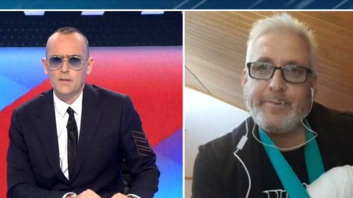 Risto Mejide y el presentador Eduardo Bandera