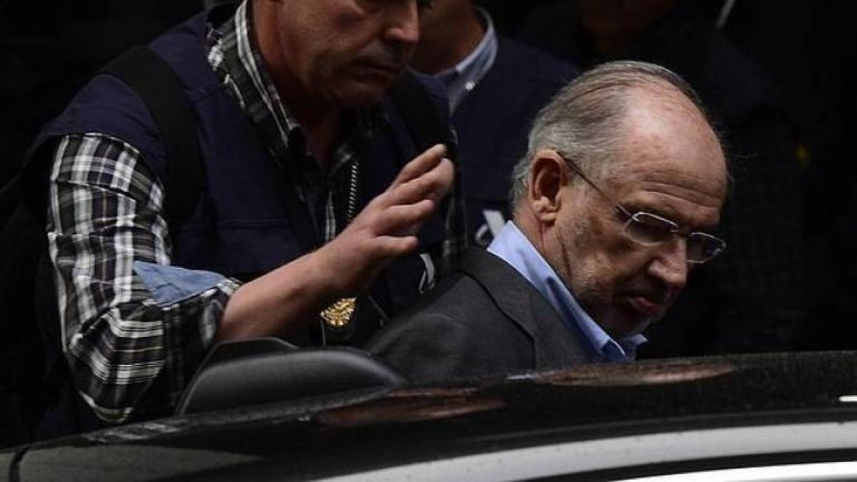 Rodrigo Rato, en una de sus detenciones
