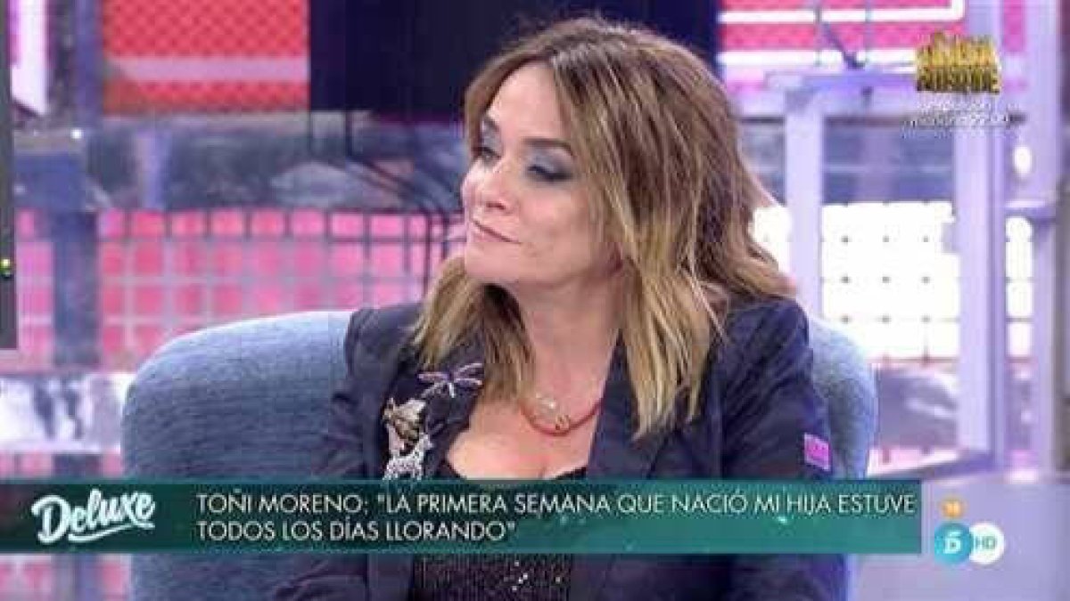 Toñi Moreno, en el plató de 'Sábado Deluxe'