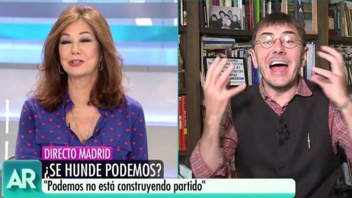 Monedero, en una de sus intervenciones en Telecinco.