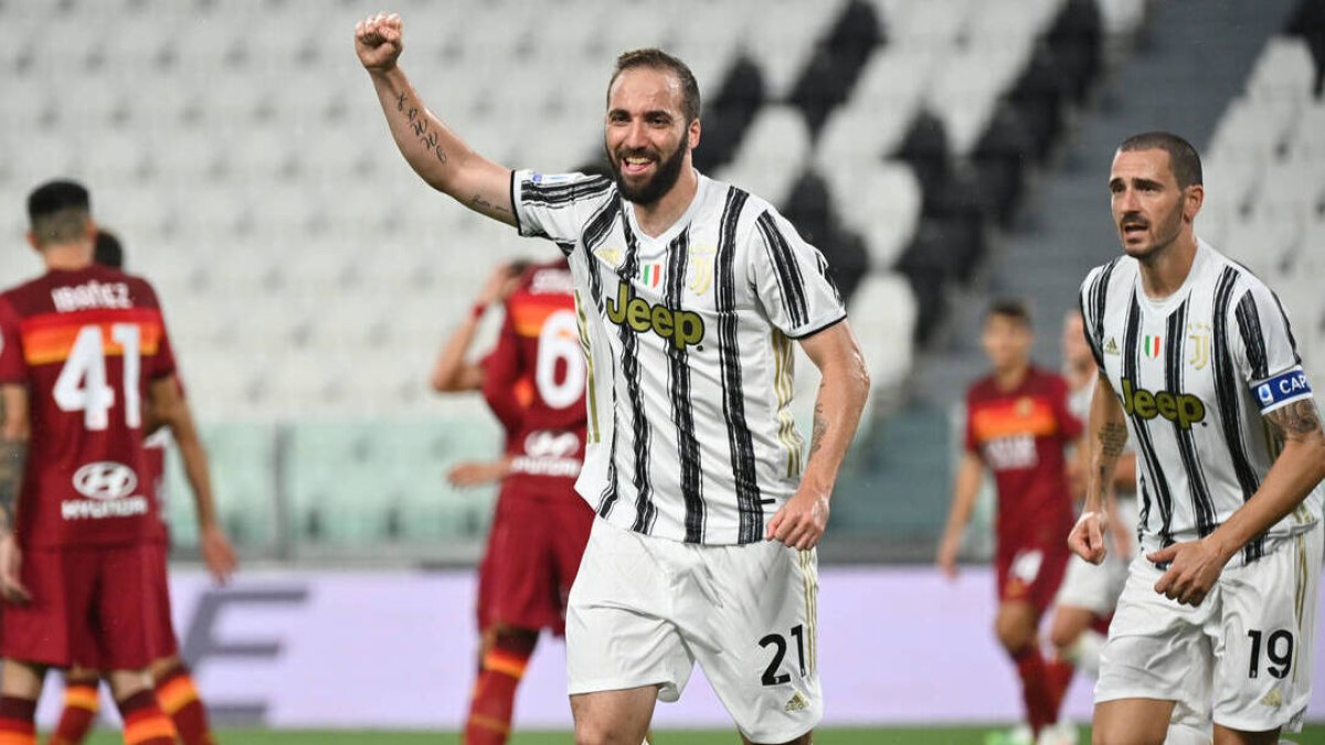 Gonzalo Higuain, con la camiseta de la Juventus, en un partido de la pasada temporada.