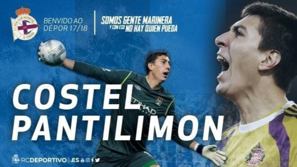 El portero rumano Pantilimon, cuando fue fichado por el Deportivo.