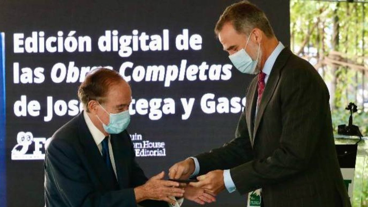 El Rey, este lunes en un acto de la Fundación Ortega y Gasset.