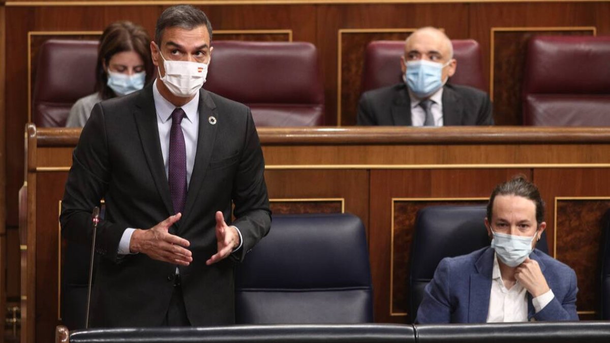 Pedro Sánchez junto a Pablo Iglesias