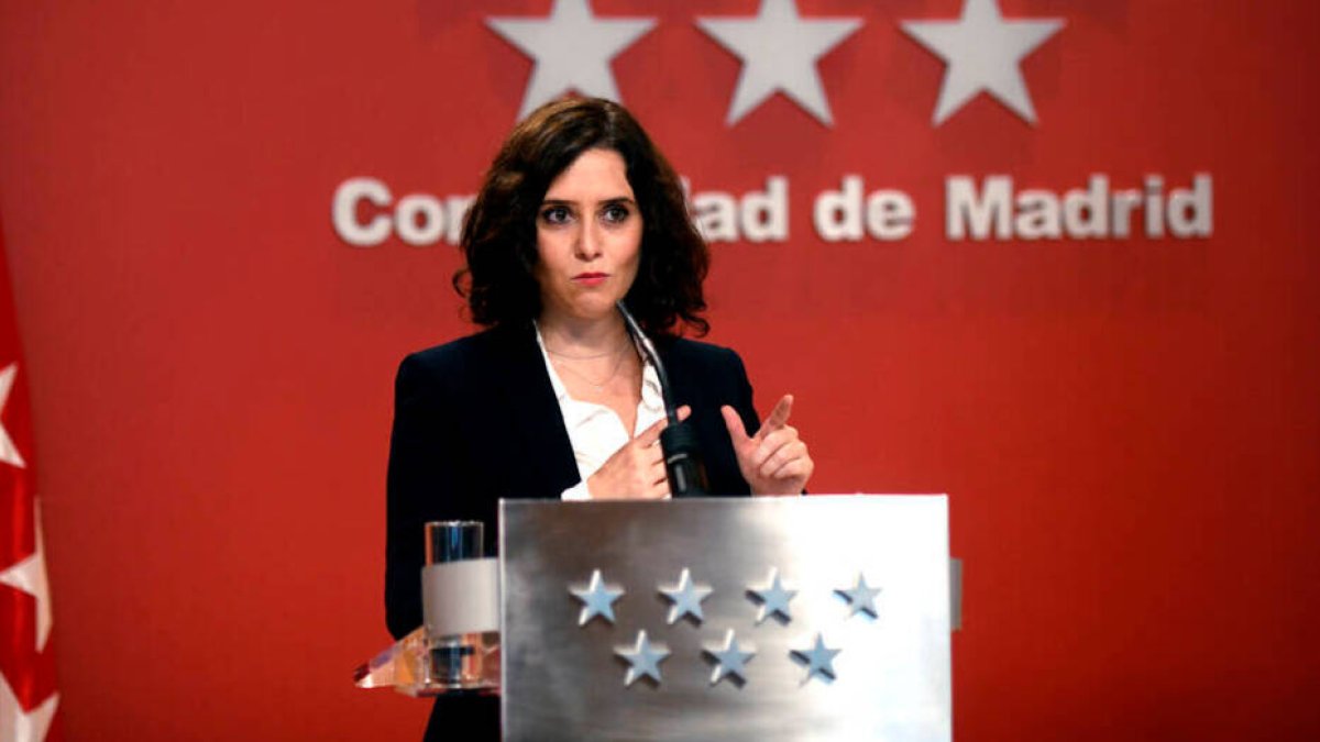 La presidenta de la Comunidad de Madrid, Isabel Díaz Ayuso