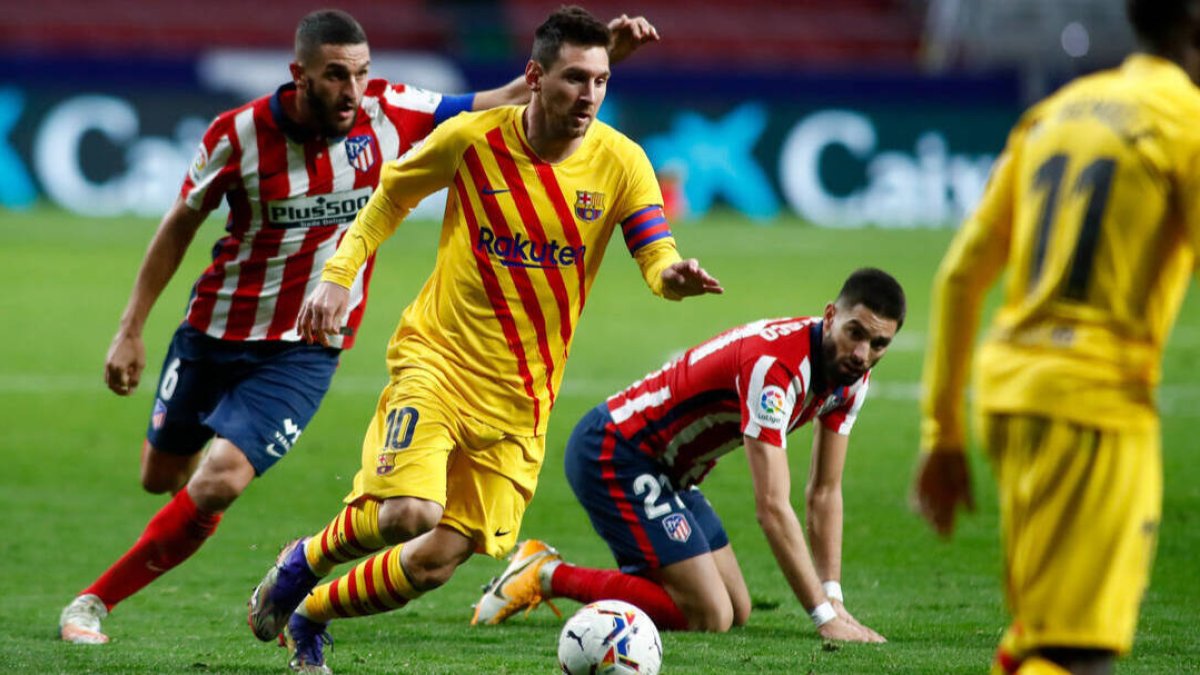 Messi, en el partido del pasado sábado ante el Atlético de Madrid en el Metropolitano.