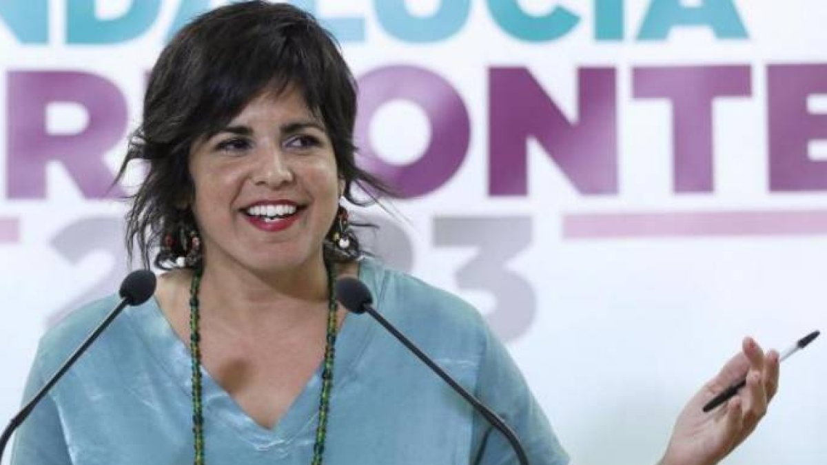 La líder de Adelante Andalucía, Teresa Rodríguez.