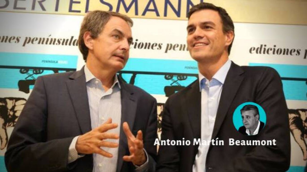 Zapatero y Sánchez, hace tres años