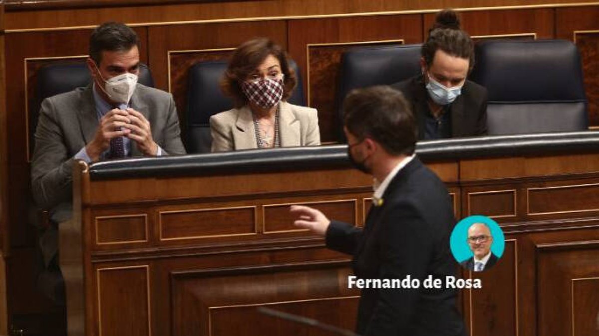 Sánchez, con sus socios