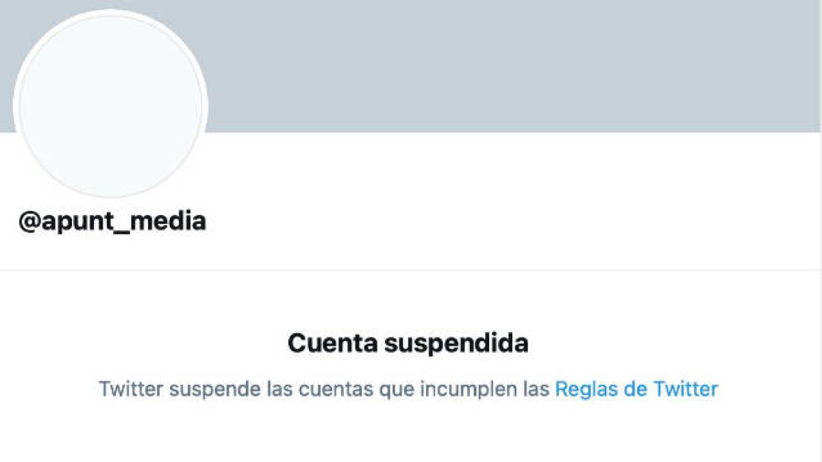 Cuenta de Twitter de À Punt suspendida