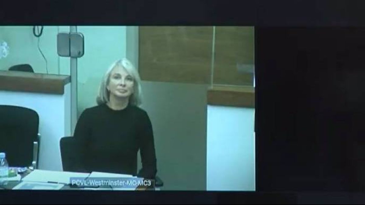 Corinna Larsen, este viernes durante su declaración en el primer juicio contra Villarejo.