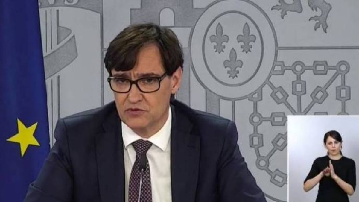 El ministro Salvador Illa este miércoles, tras la reunión del Consejo Interterritorial de Salud.