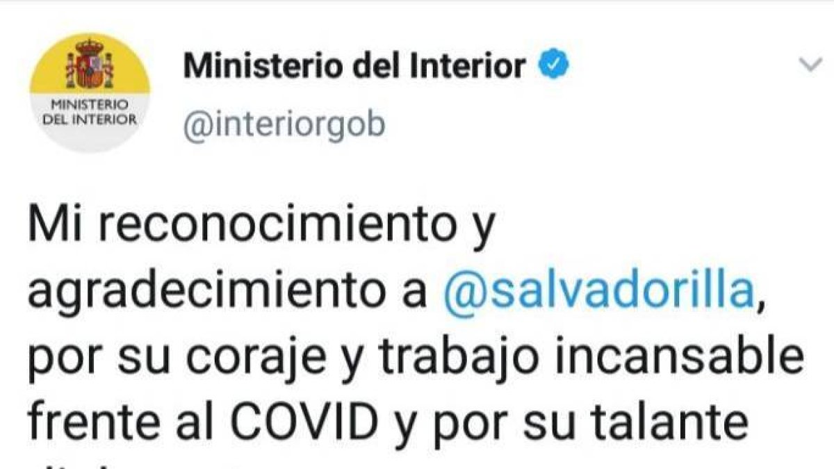 El polémico tuit de Marlaska.
