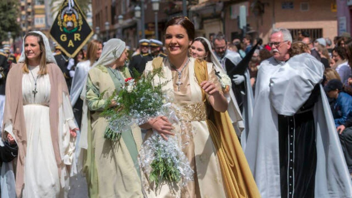 Sandra Gómez en la Semana Santa Marinera