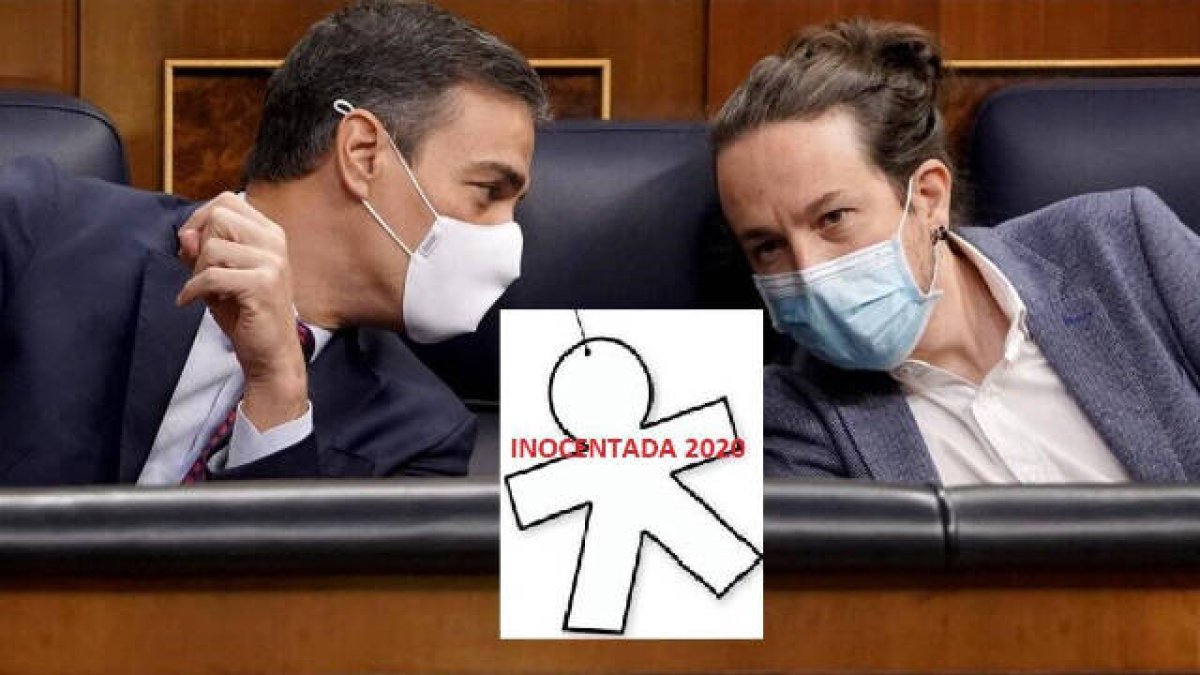 La INOCENTADA de ESdiario es el anuncio de que Pedro Sánchez y Pablo Iglesias se vacunan hoy en la Comunidad Valenciana