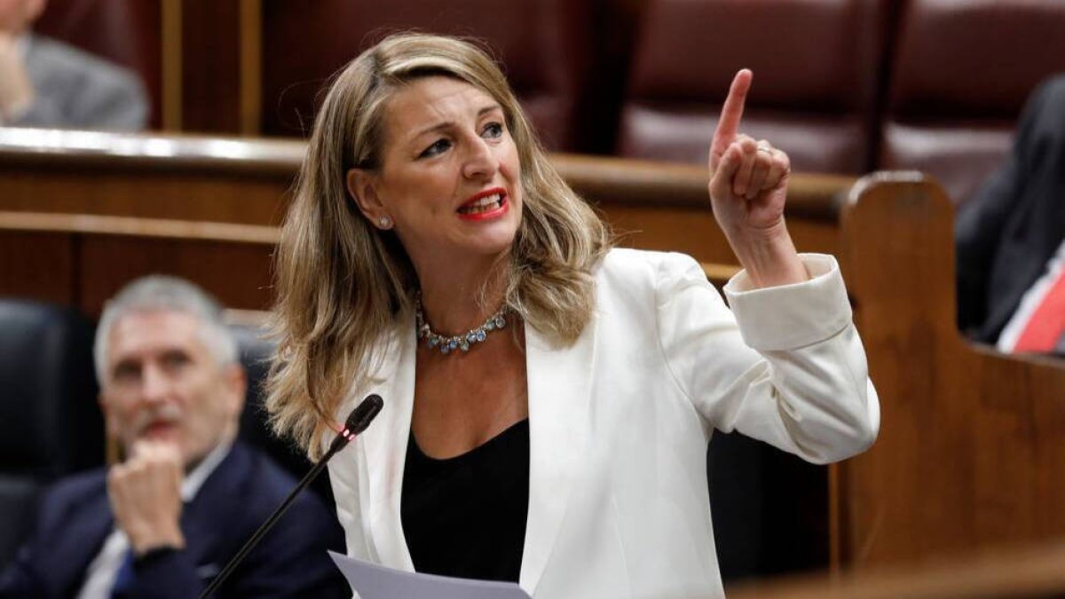 Yolanda Díaz, en el Congreso