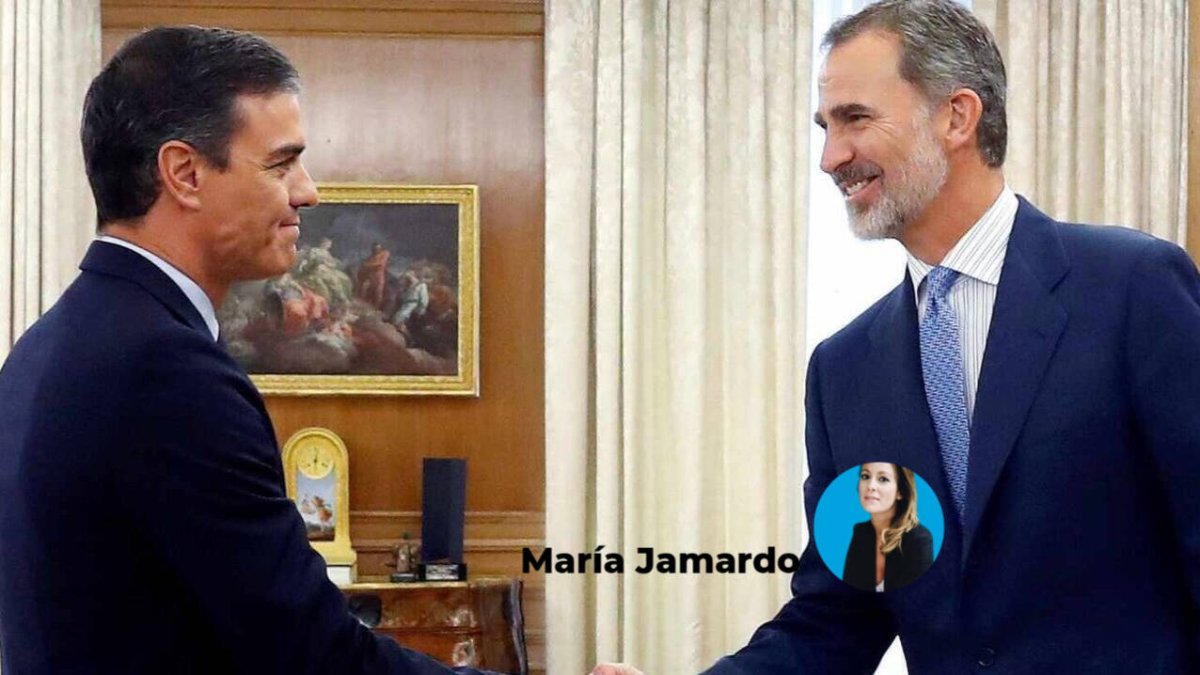 Pedro Sánchez y Felipe VI.
