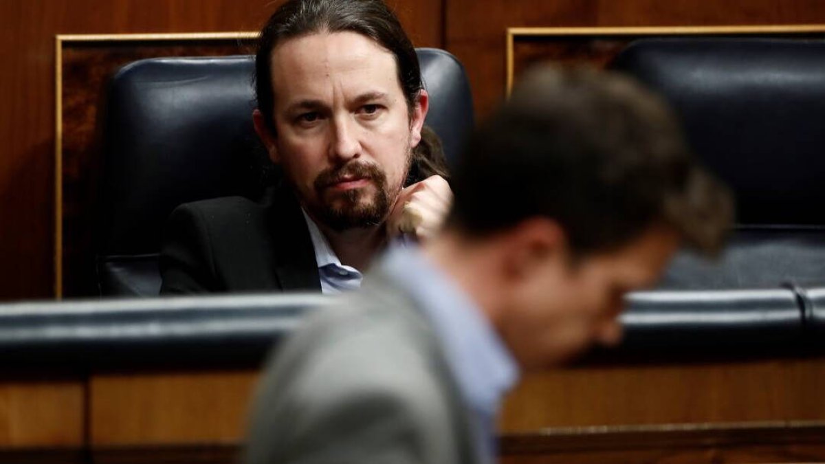 Pablo Iglesias junto a Íñigo Errejón