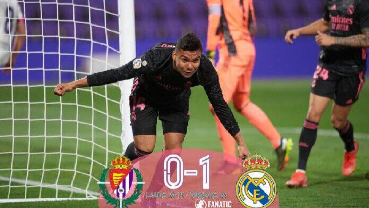 Valladolid 0 - Real Madrid 1: Casemiro en el Serengeti