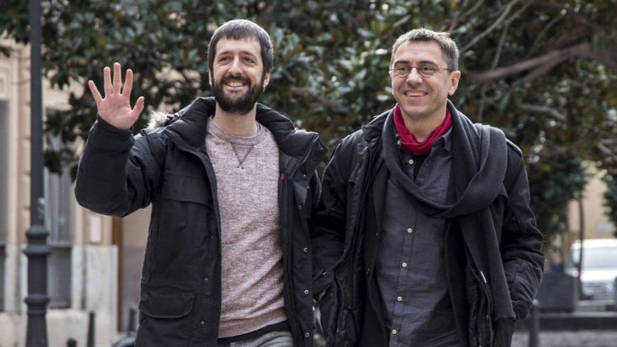 Juan Carlos Monedero y Juanma del Olmo, ambos imputados en el caso Neurona.