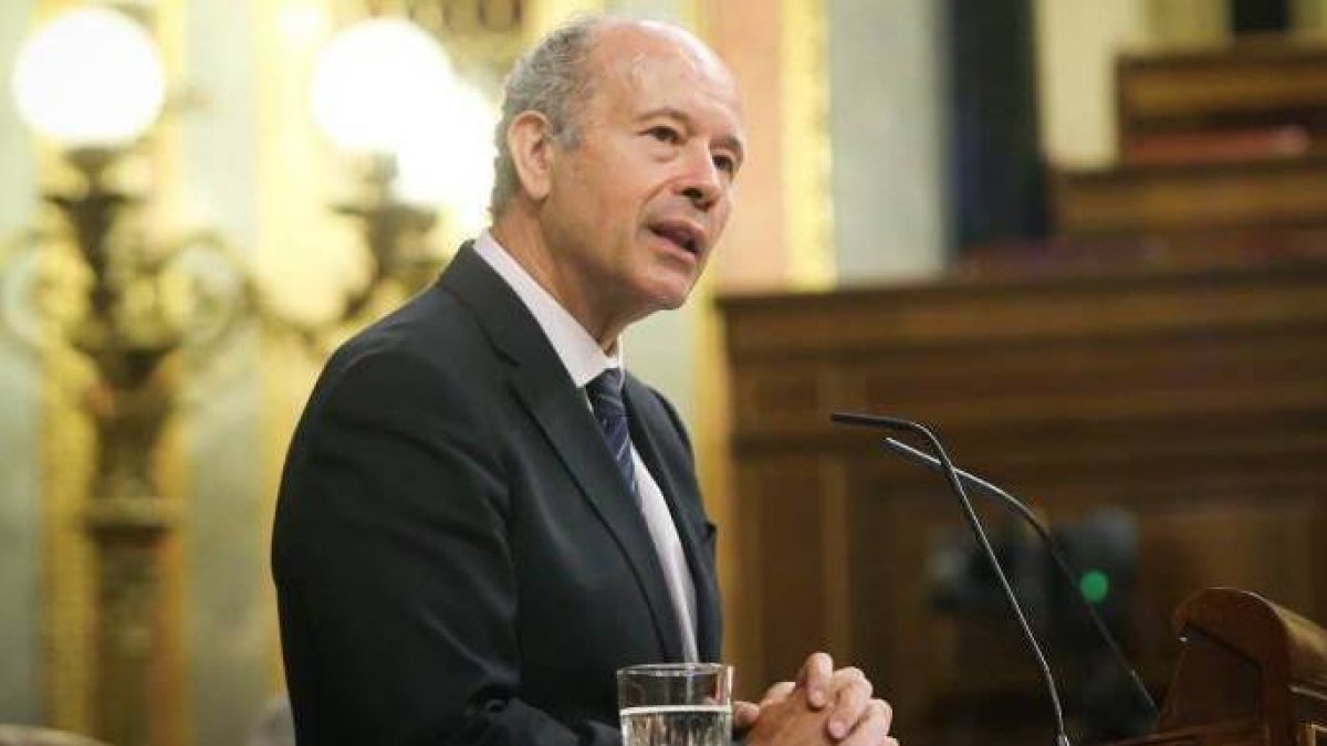 El ministro de Justicia, Juan Carlos Campo, este miércoles en el Congreso.