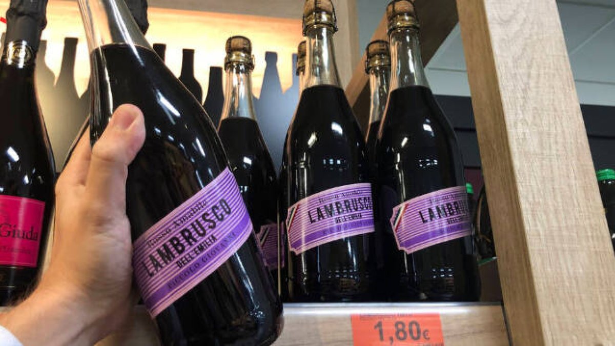 Lambrusco tinto en Mercadona