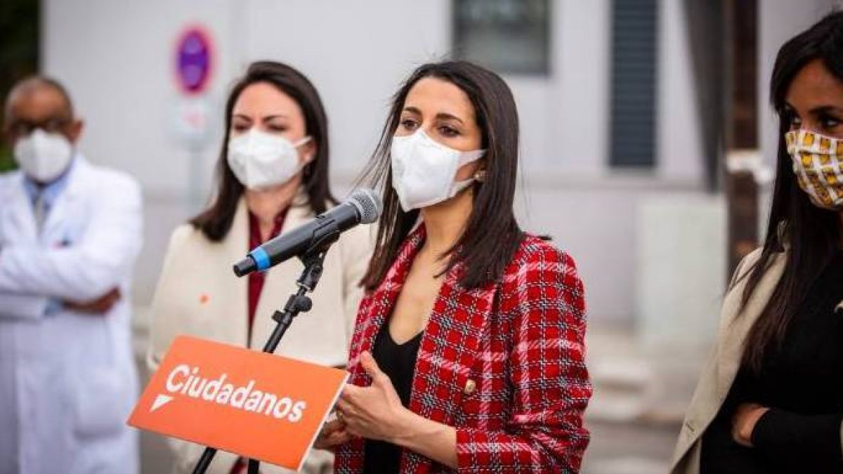 Arrimadas, en un acto de la campaña del 4-M.