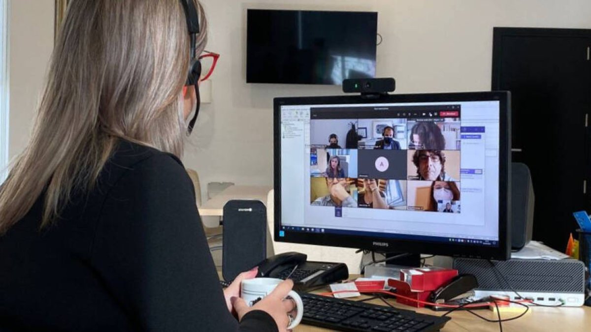 Mari Carmen Sánchez, vicealcaldesa y concejala de Turismo de Alicante, se ha reunido telemáticamente con los represnetantes del sector