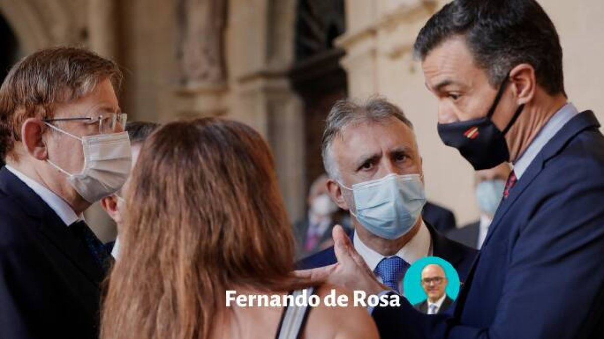 Ximo Puig y Pedro Sánchez, en la Conferencia de Presidentes de 2020