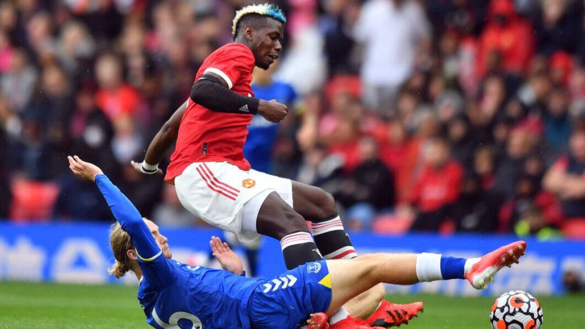 Pogba, durante un partido de esta temporada