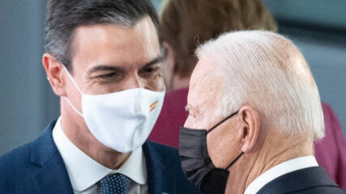Pedro Sánchez y Joe Biden.