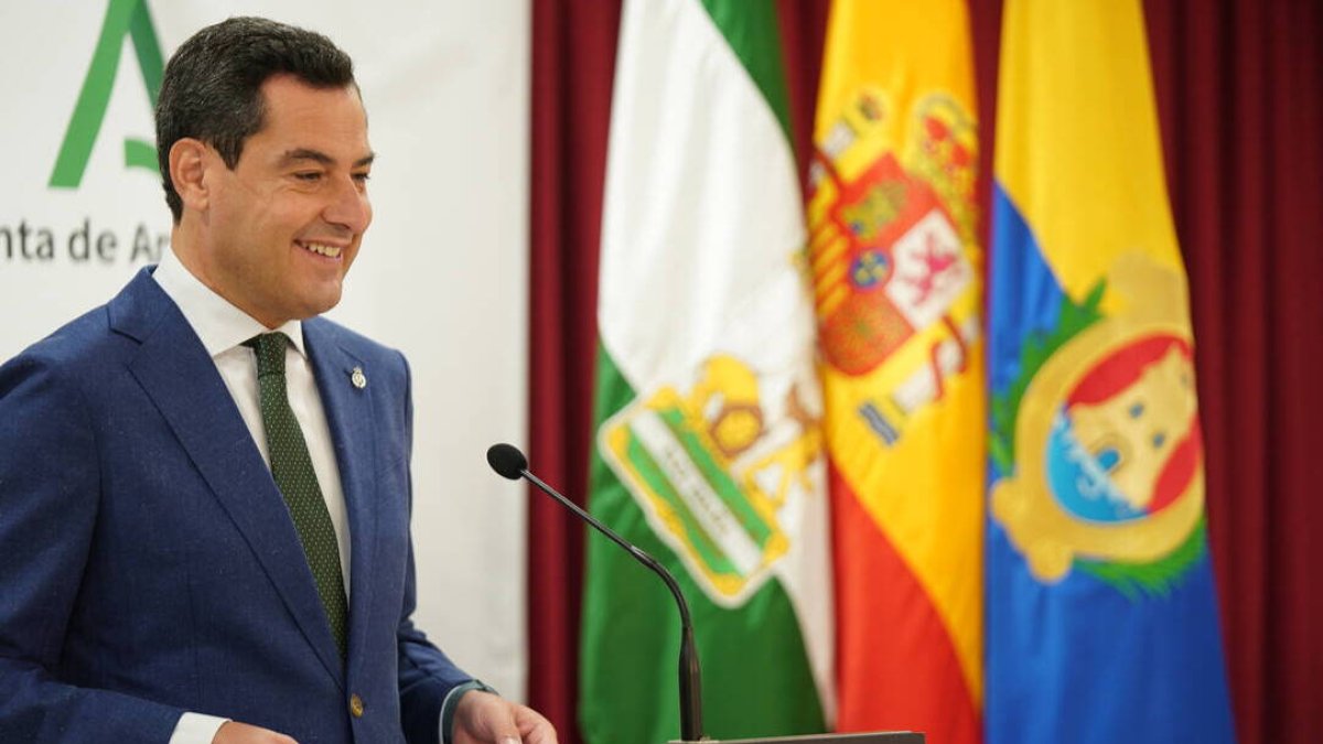 El presidente de la Junta de Andalucía, Juanma Moreno