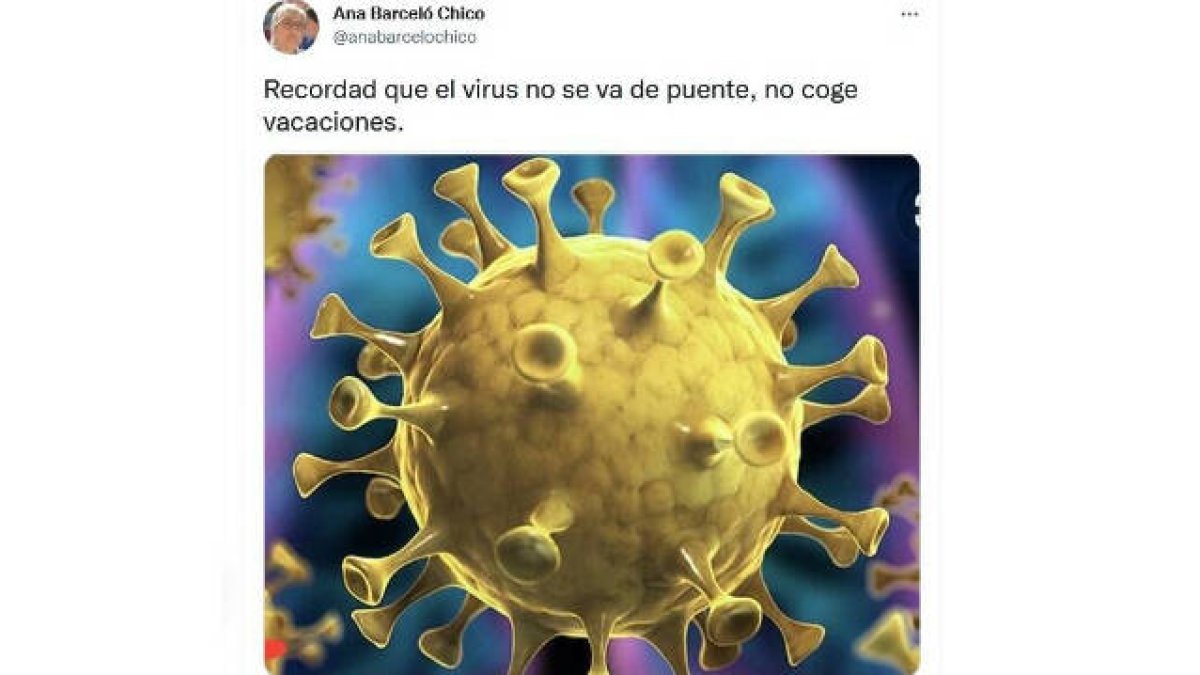 Tuit de la consellera de Sanidad