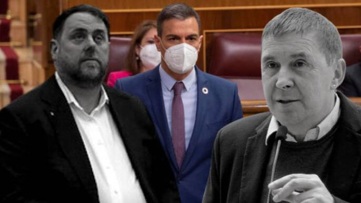 Pedro Sánchez, entre Junqueras y Otegi