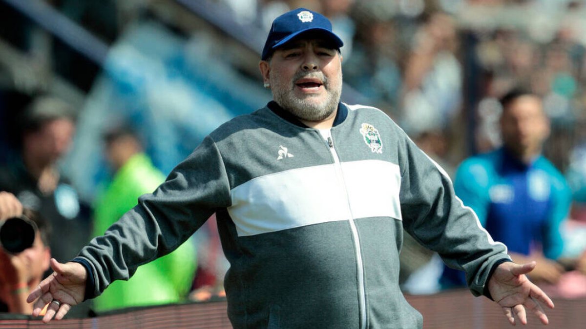 Una de las últimas imágenes en activo de Diego Armando Maradona.