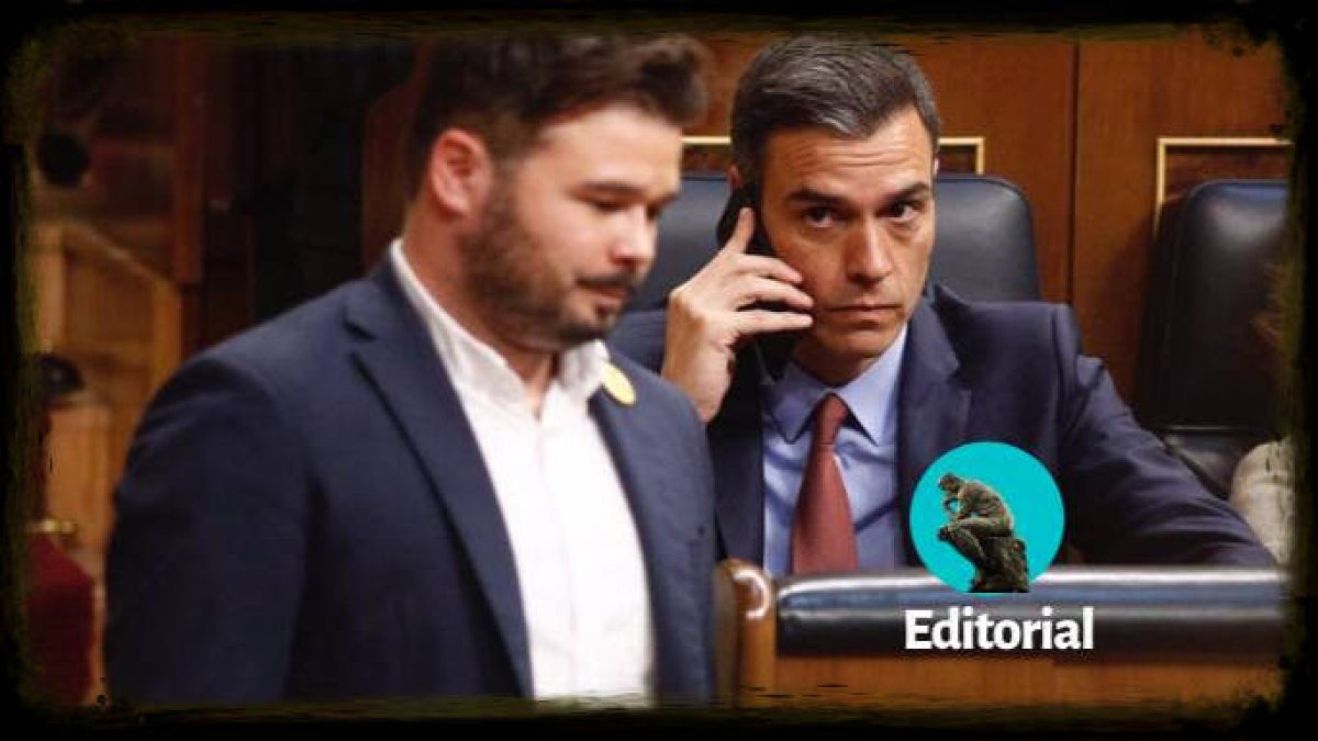 Gabriel Rufián y Pedro Sánchez