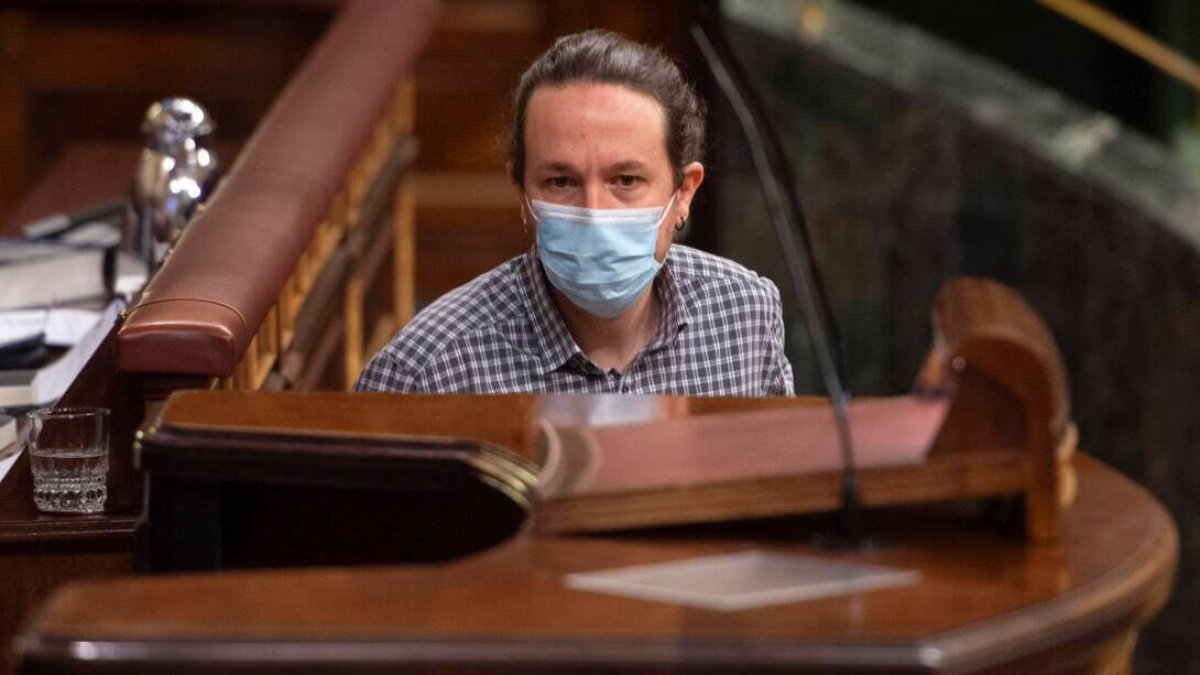 Pablo Iglesias hace unos días en el Congreso.