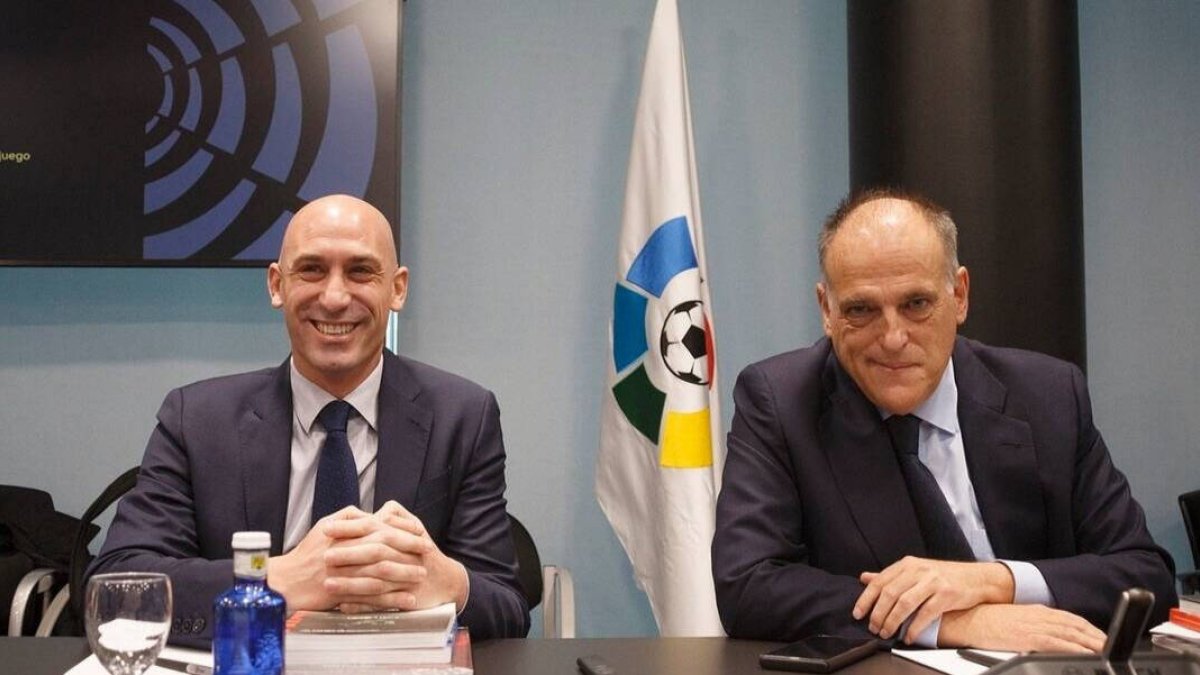 Rubiales y Tebas, presidentes de la RFEF y LaLiga, respectivamente