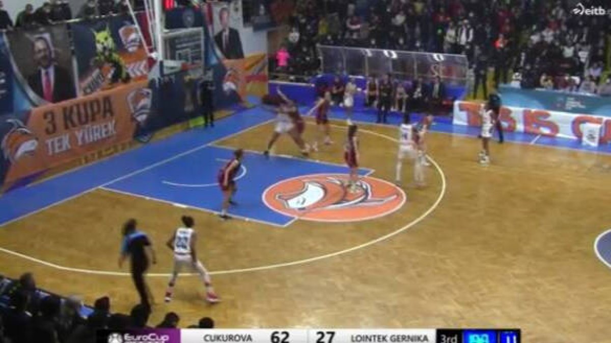 Imagen del partido del Lointek Gernika en Turquía.