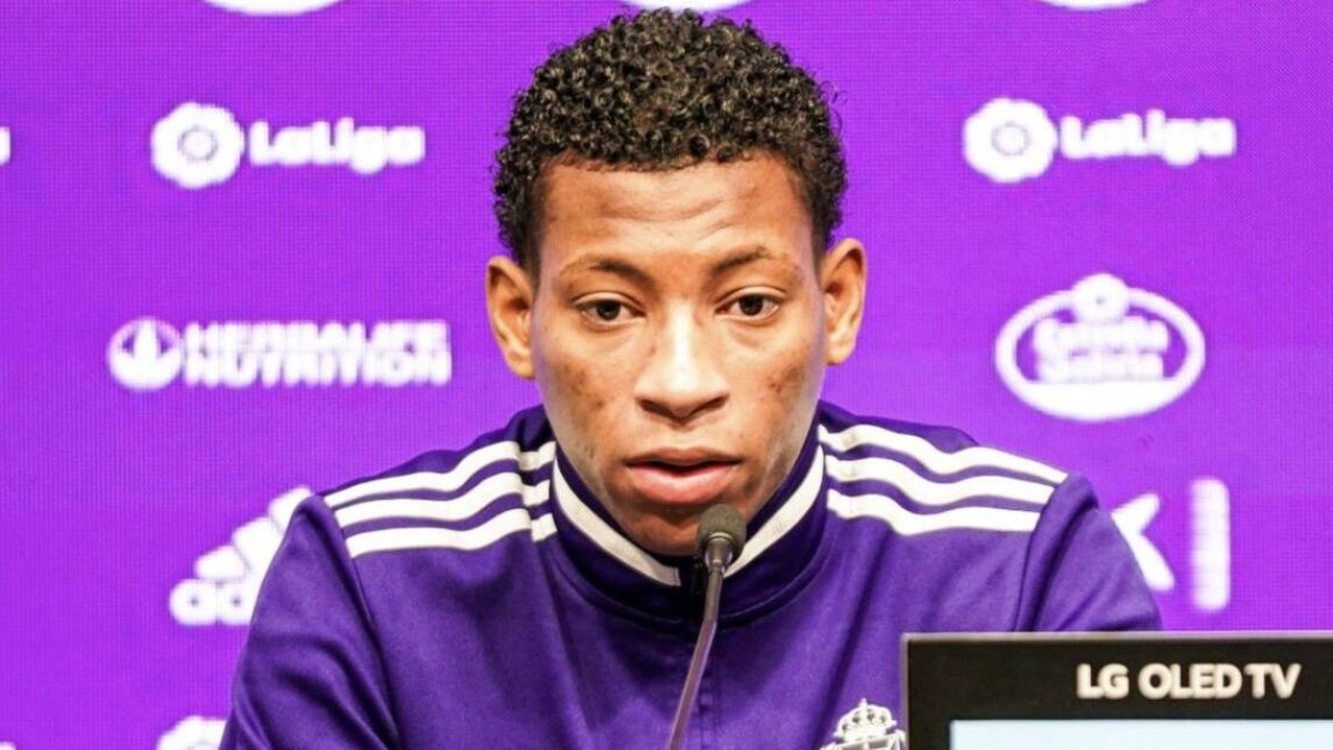 Gonzalo Plata, durante la rueda de prensa celebrada hoy en Valladolid.