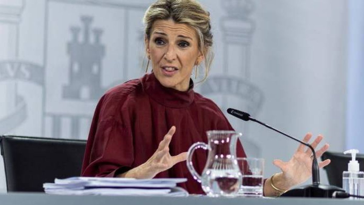 La vicepresidenta Yolanda Díaz.