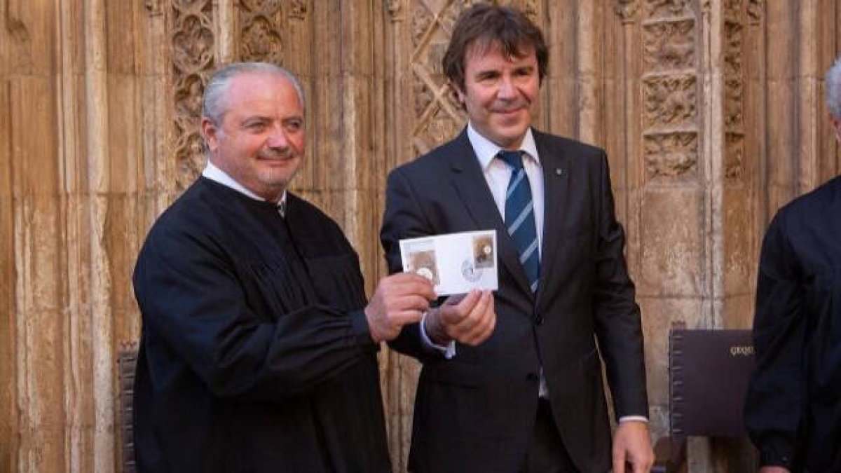 Presentación del sello dedicado al Tribunal de las Aguas el pasado mes de octubre