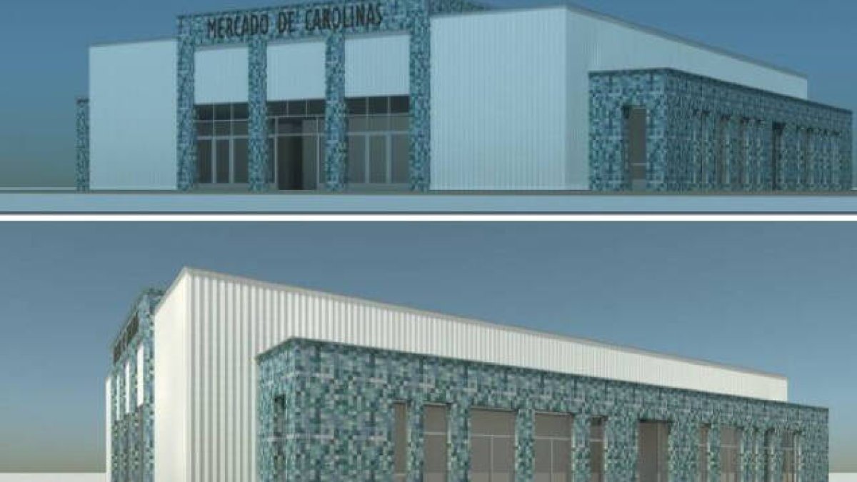 Boceto de la nueva imagen del Mercado de Carolinas