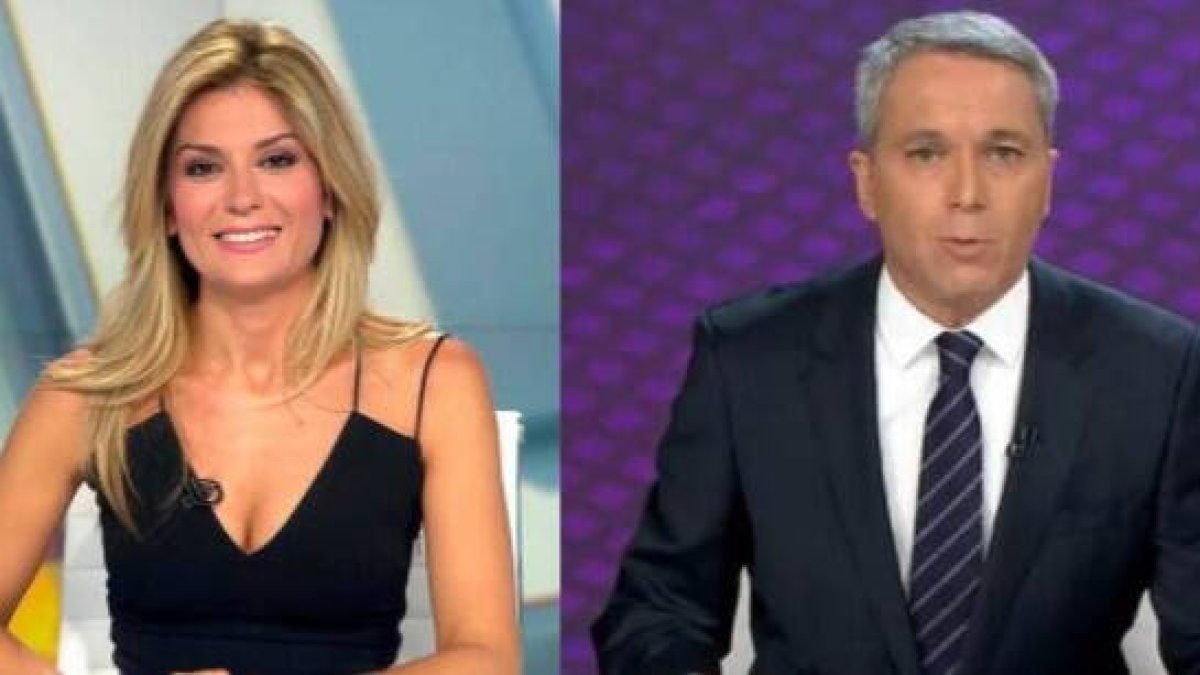 Sandra Golpe y Vicente Vallés