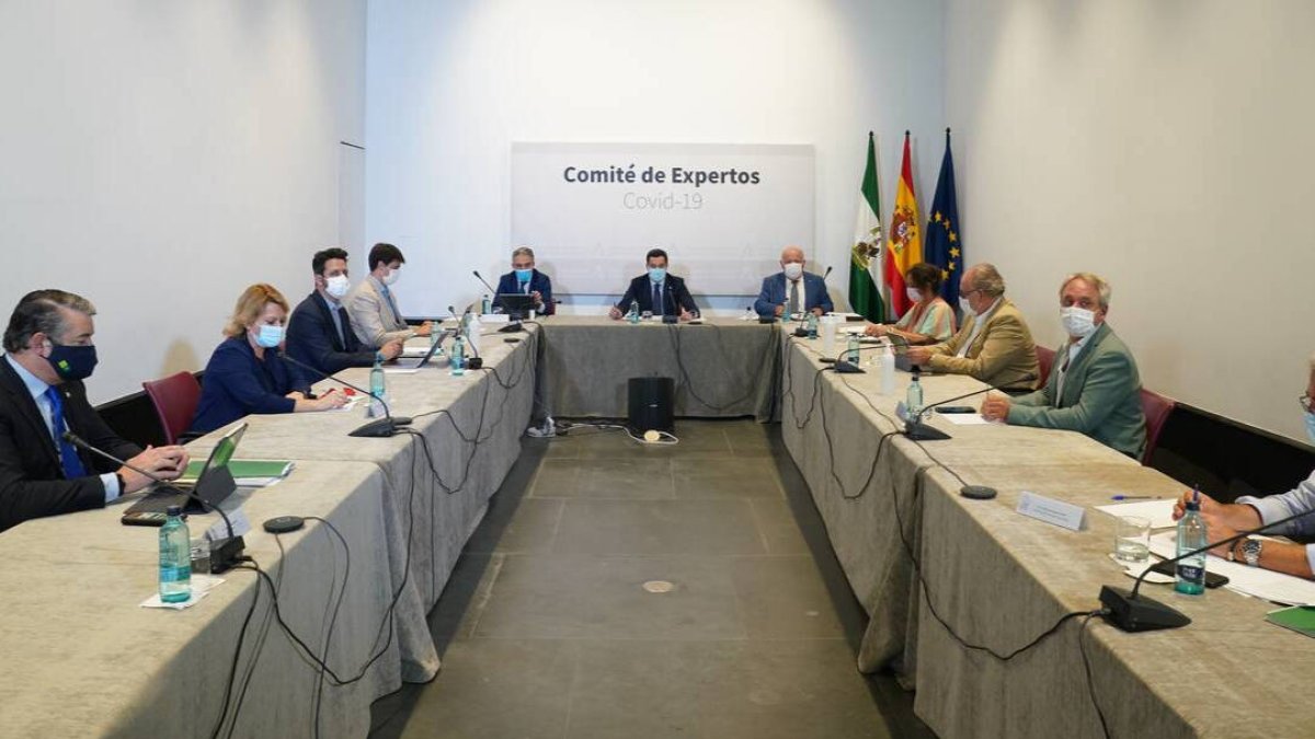 Imagen de archivo de la reunión del Comité de Expertos., ya que hoy ha sido telemática.