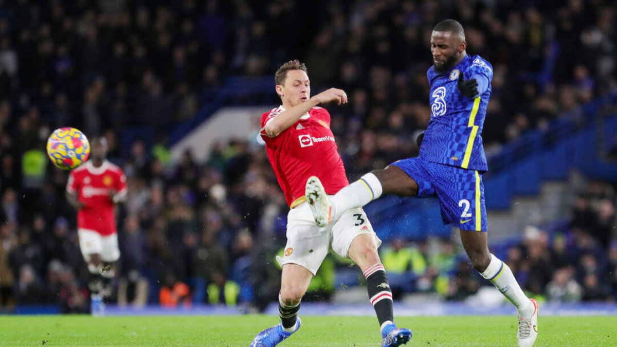 Rüdiger, durante un partido con el Chelsea