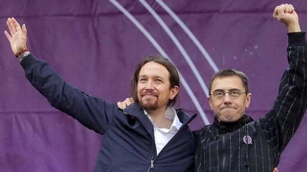 Pablo Iglesias y Juan Carlos Monedero
