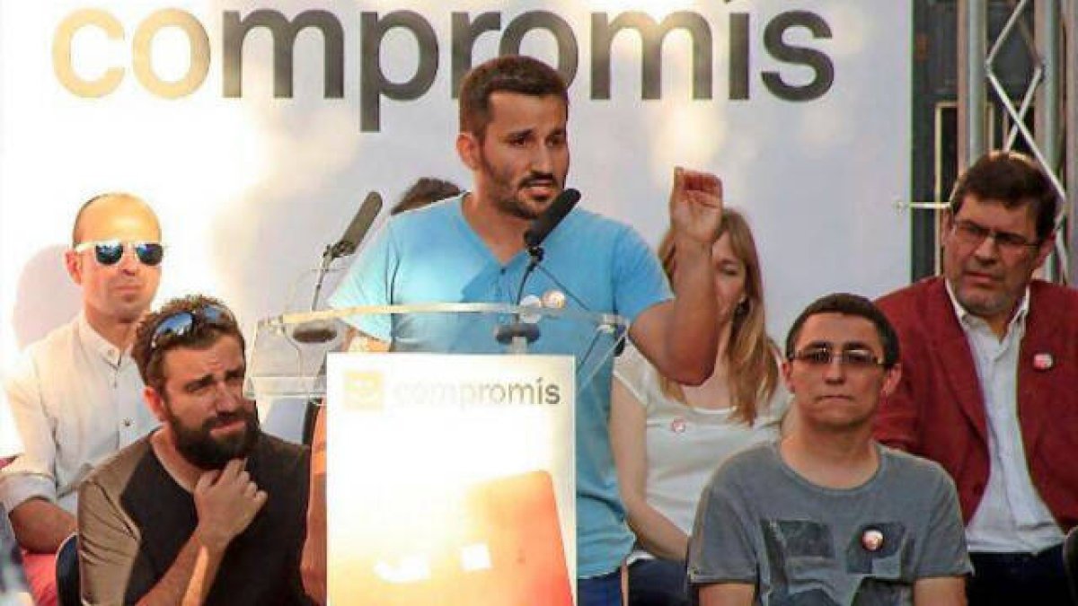 El conseller de Educación, Vicent Marzà, en un acto de Compromís