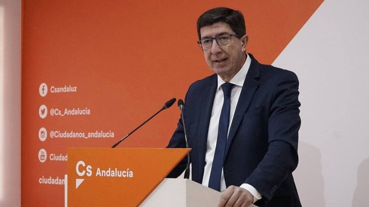 El líder andaluz de Cs y vicepresidente de la Junta, Juan Marín.